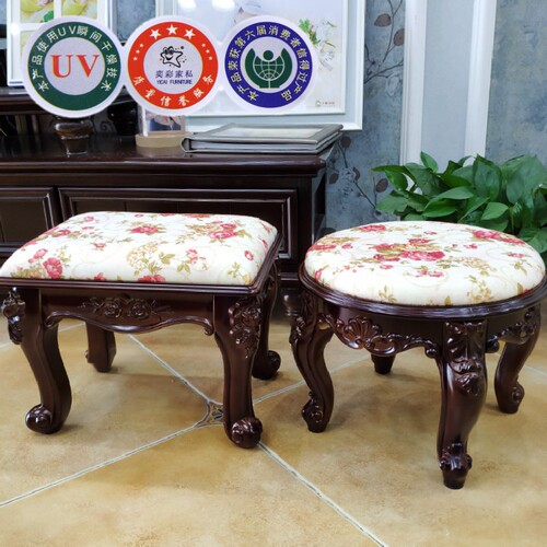 Wholesale European coffee table stool, American low stool, small stool, household sofa stool, adult living room, shoe changing stool, entrance baby