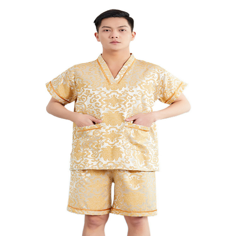 스웨트셔츠 여성용 코튼 자카드 남자 플러스 사이즈 커플 뷰티 바스 사우나 세트 마사지 뜸 발 목욕 세트