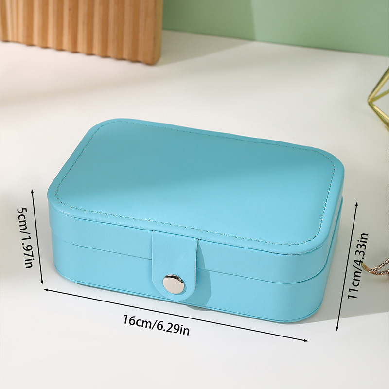 1 Piece Quantity Simple Style Solid Color Pu Leather Wholesale Jewelry Boxes