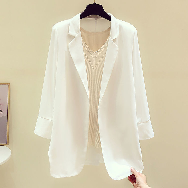 Lightweight Women's Chiffon Blazer Thin Versatile Sun Protection_voghion.com