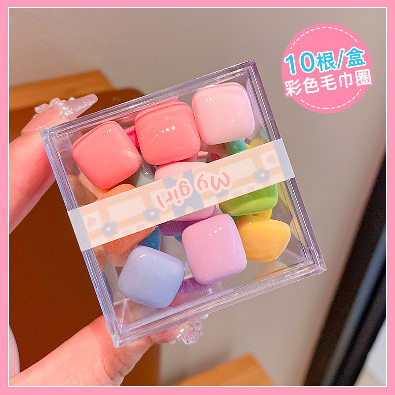 Banda de goma de dibujos animados para niños La alta elasticidad de la niña no hace daño al cabello Accesorios para el cabello Banda de goma estrella de la niña Tocado de princesa para bebés