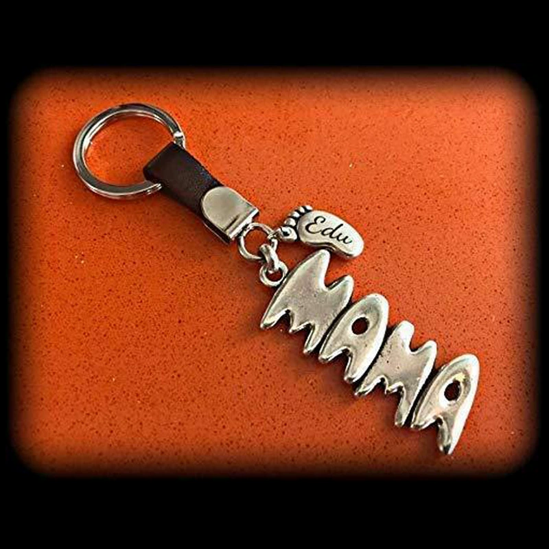 Keychain stainless steel for mother's day, creative pendant, accessory