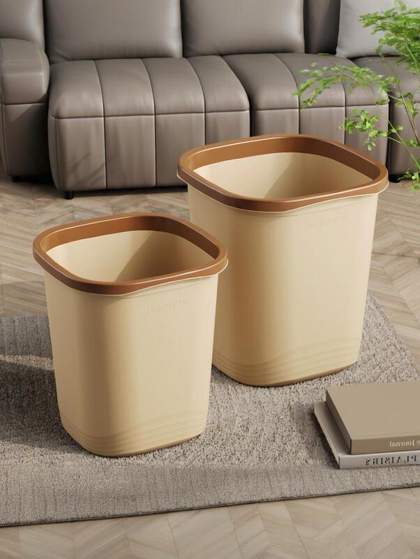 Trash Can for Home Kitchen, Bathroom, Large Capacity, Bedroom, Living Room, High-Value, Light Luxury, Nordic Minimalist Style, Office