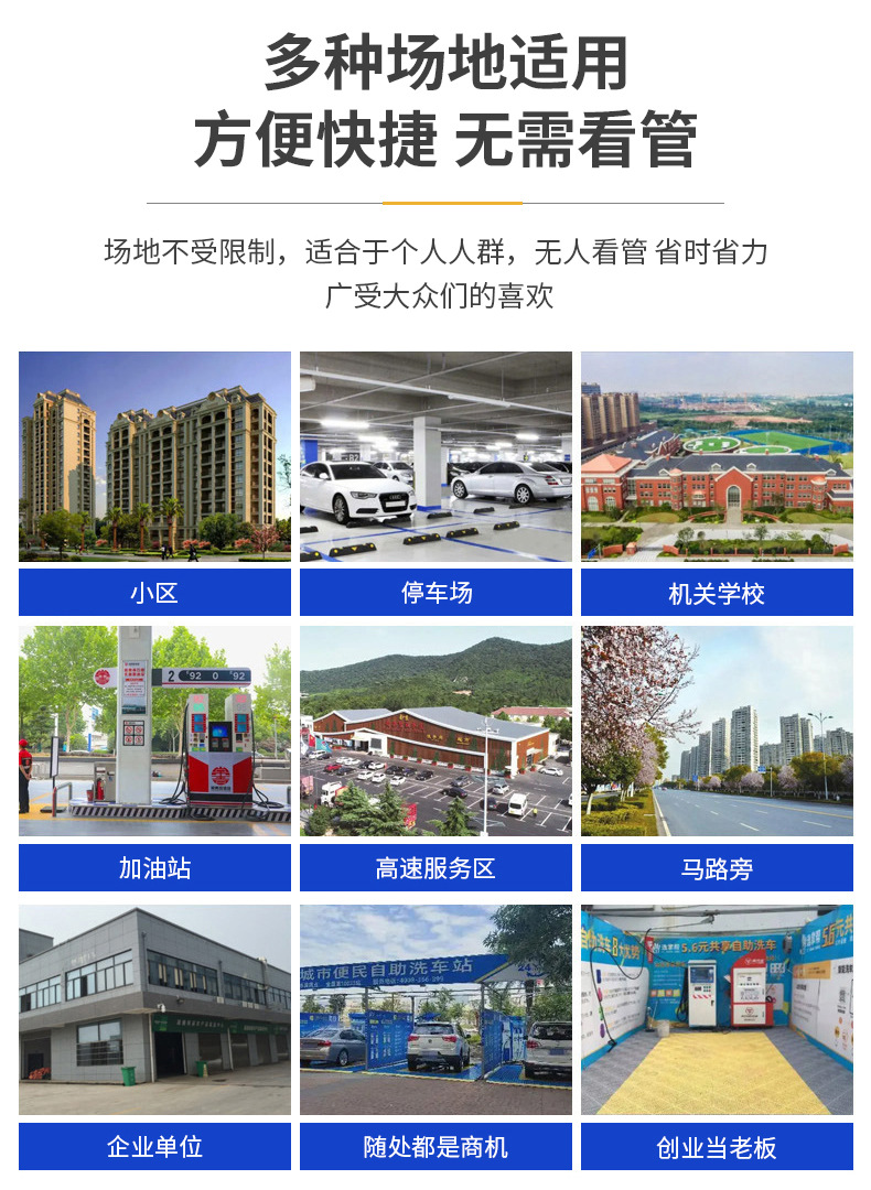Intelligent Self-Service Car Wash Machine 24-Hour Shared Commercial Car Wash Machine Outdoor Fully Automatic High-Pressure Car Wash Machine Wholesale