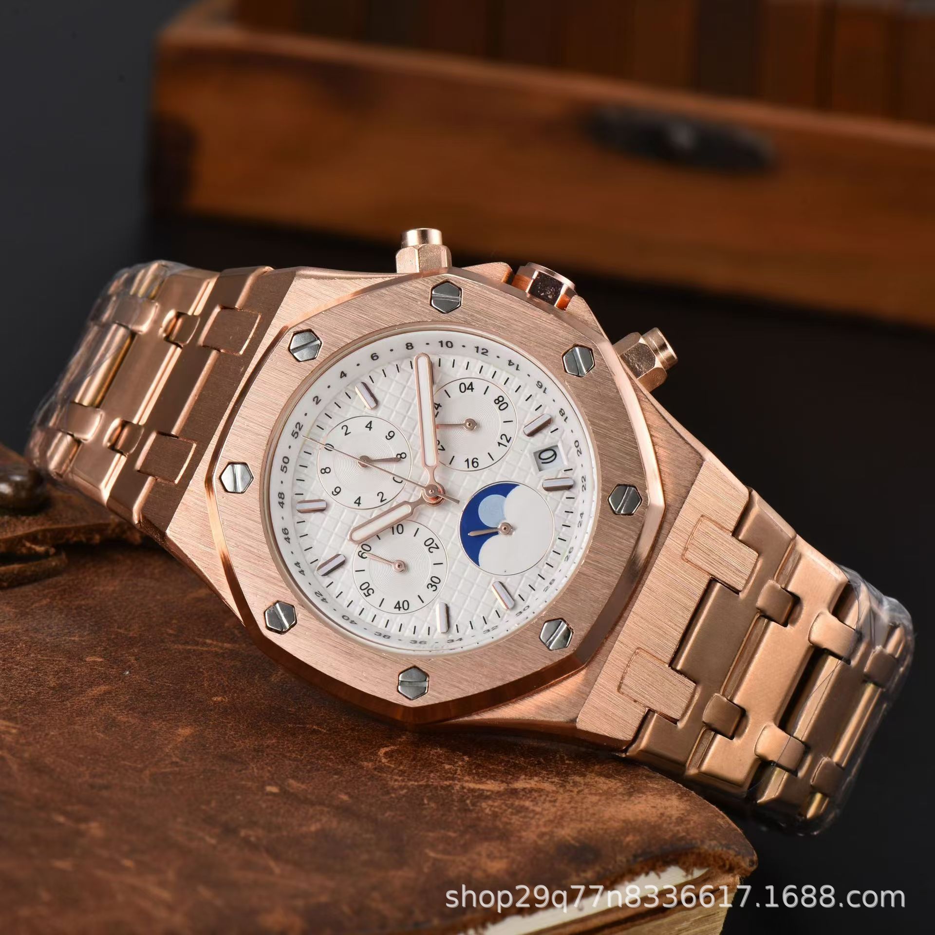 Factory Wholesale Aliexpress Wish Men's High Quality Oujia Constellation Automatic Anti-Mechanical Belt Watch