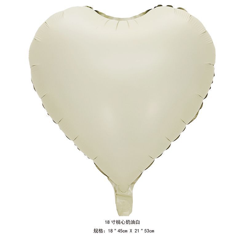 Globo en forma de corazón de 18 pulgadas, de cinco puntas, color crema caramelo, decoración de globos de chocolate, decoraciones para arreglos de globos de cumpleaños image 5