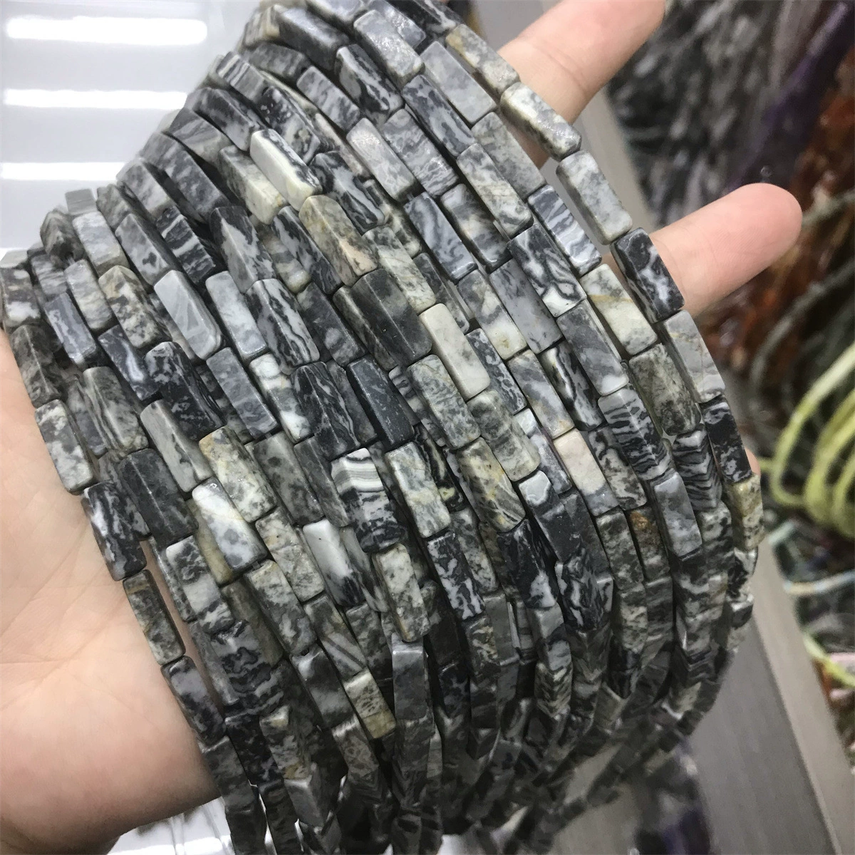 Rectangular beads, accessory, accessories, 4×13mm, DIY