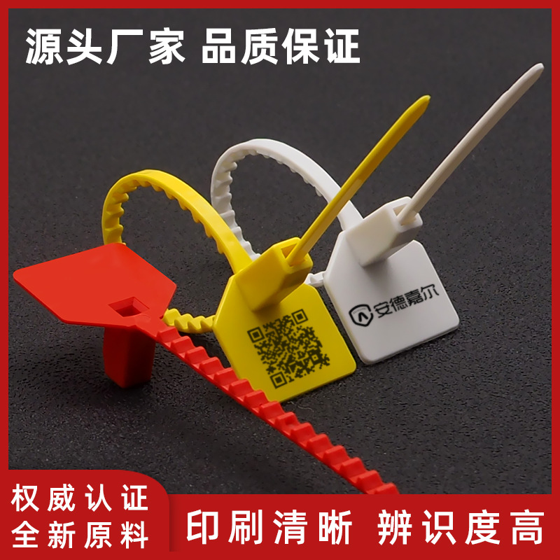 塑料封条扎带标签 一次性网线捆扎标识标牌束线带吊牌防盗防拆扣