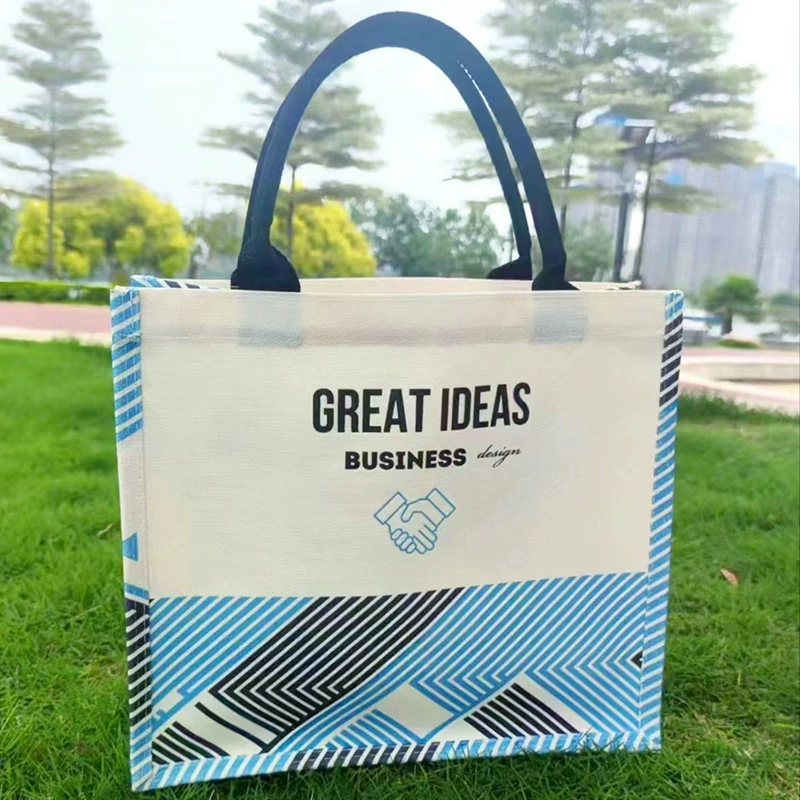 Ручной холст мешок на заказ diy минималистичный стиль рекламы корпоративный холст мешок для покупок с логотипом