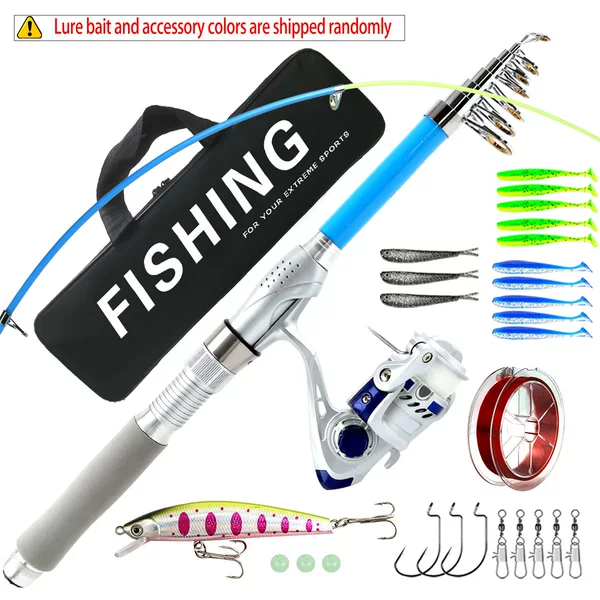 Luya Fishing Tackle suit Yutou Luya Haiku Fishing Rod Wheel Full Set Soft Bait Mino Hook Line Cross-border Wholesale