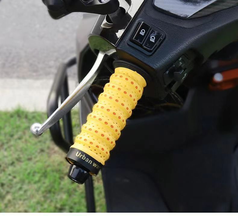 Electric scooter handlebar grips, motorcycle handlebar wraps, anti-slip, sweat-absorbent, breathable, protective handlebar covers, waterproof for cycling