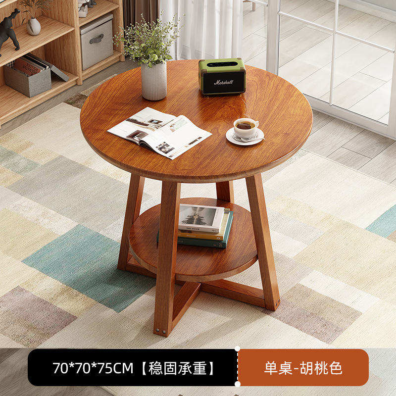 Café, leche, té, mesa de comedor, mesa pequeña de negociación de madera maciza, mesa de recepción comercial, mesa redonda de ocio