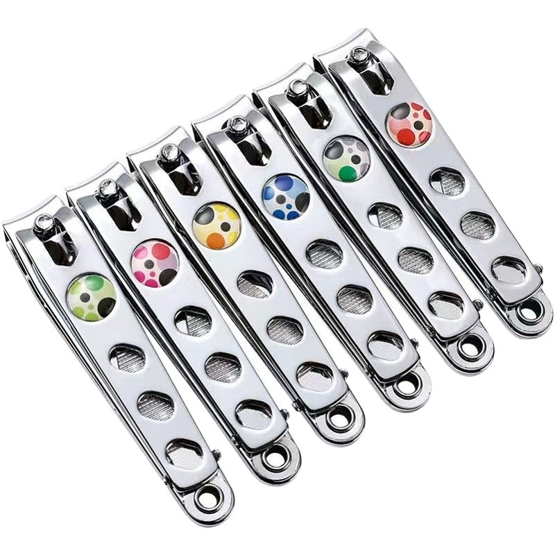 3-Hole Rubber-Coated Nail Clippers, Stainless Steel Nail Clippers with Ear Pick, Multifunctional Nail Clippers