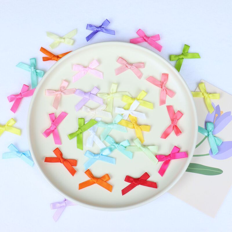 6MM double-sided polyester Belt machine small bow 36 color underwear socks bow hand bow in stock