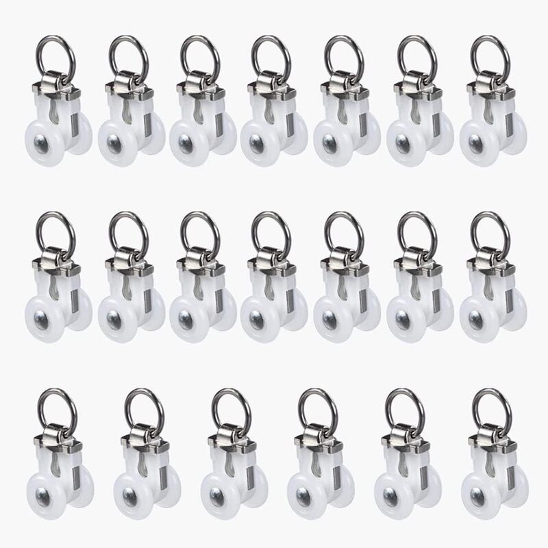 Large Heavy-Duty Thickened Curtain Track Pulleys, Stainless Steel Wheels, Alloy Wheels, Silent Metal Wheels for Curtains
