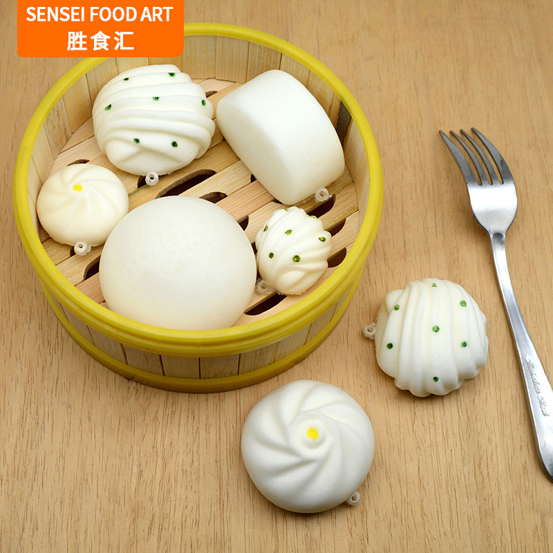 A generation of steamed buns flower roll steamed bread set slow rebound simulation food key mobile phone toy pendant A generation of steamed buns flower roll steamed bread set slow rebound simulation food key mobile phone toy pendant