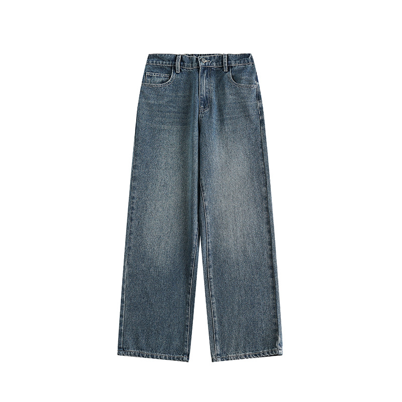 Autumn solid Japanese retro jeans