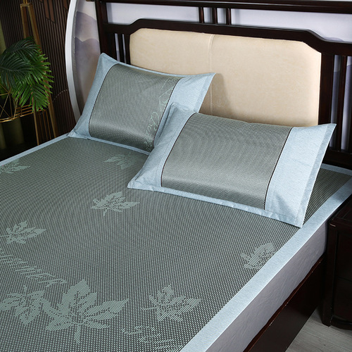 Summer Ice Silk Woven Cooling Mat, Foldable Household Double Mat, Student Dormitory Air Conditioning Mat
