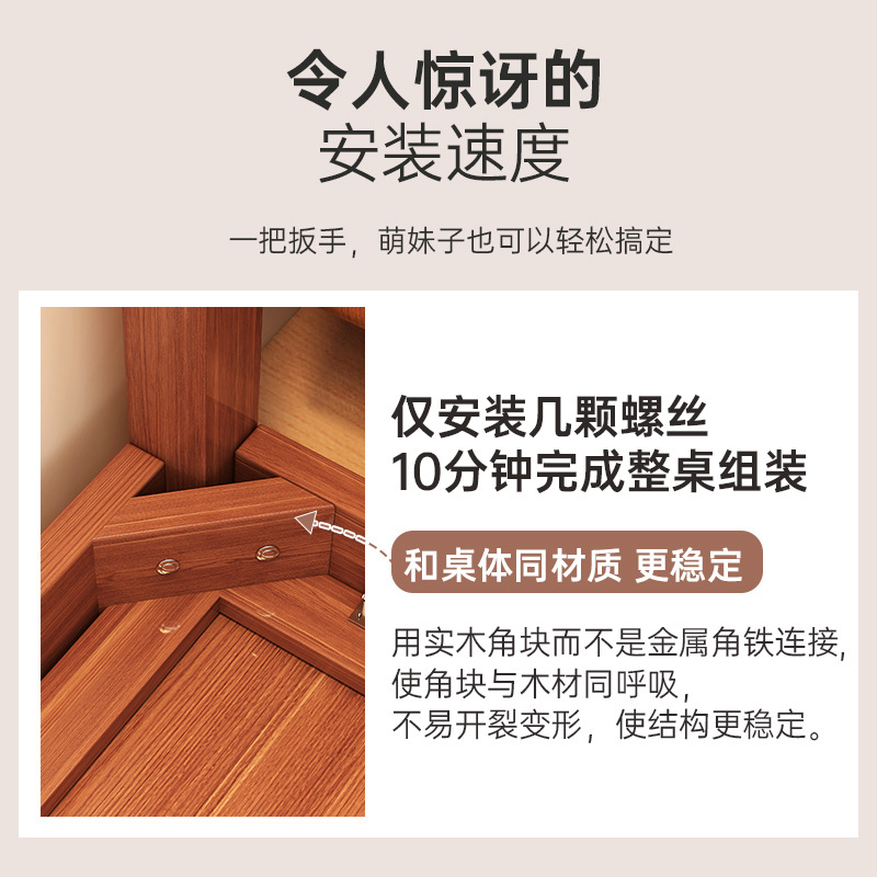 Escritorio de piernas de madera sólida dormitorio pequeño tipo de casa mesa larga contra la pared tabla estrecha tabla de oficina de computadora rectangular