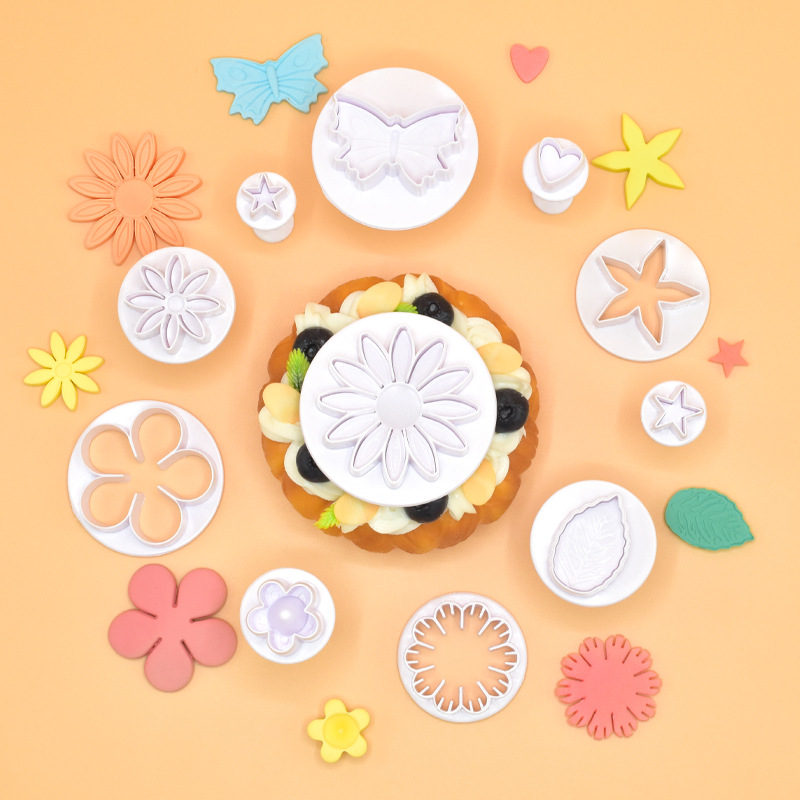 Directamente del fabricante: juego completo de utensilios para hornear, 33 piezas de herramientas para hornear, 10 tipos de herramientas para decorar pasteles con fondant, herramientas de repostería.