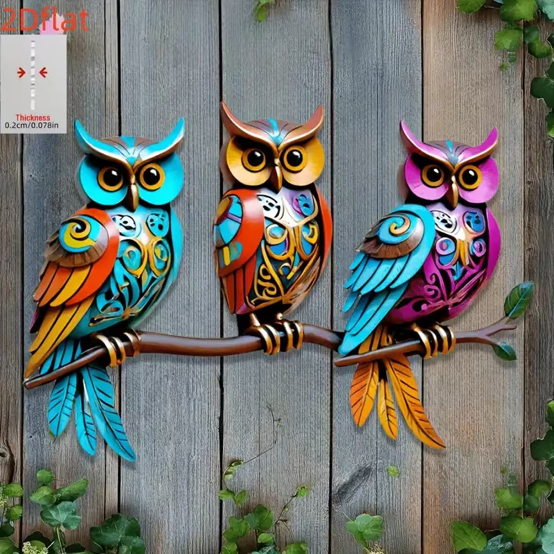 Colgante creativo transfronterizo nuevo producto acrílico búho abeja patio pegatinas de pared decoración