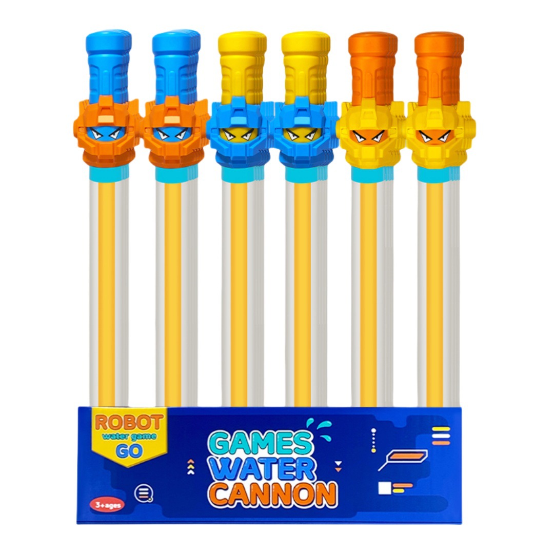 Robot transfronterizo, juguete de pistola de agua de extracción, rafting de verano, playa de agua, dibujos animados, pistola de agua, fábrica al por mayor para niños