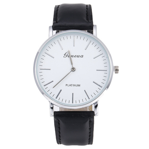 GENEVA Geneva Strap Watch Two-Handed Men's Watch Women's Watch Student Quartz Watch