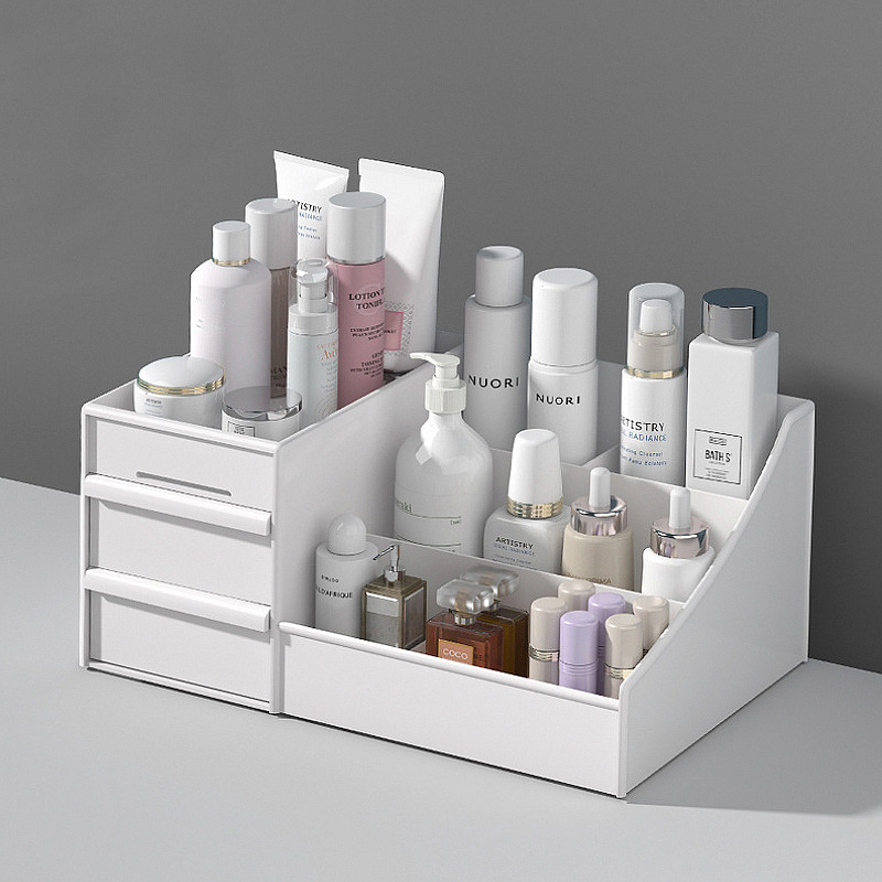 Schreibtisch-Aufbewahrungsbox Kosmetik-Aufbewahrungsbox Frisiertisch-Regal (FBA-kompatibel) Schlafsaal-Hautpflege-Organizer