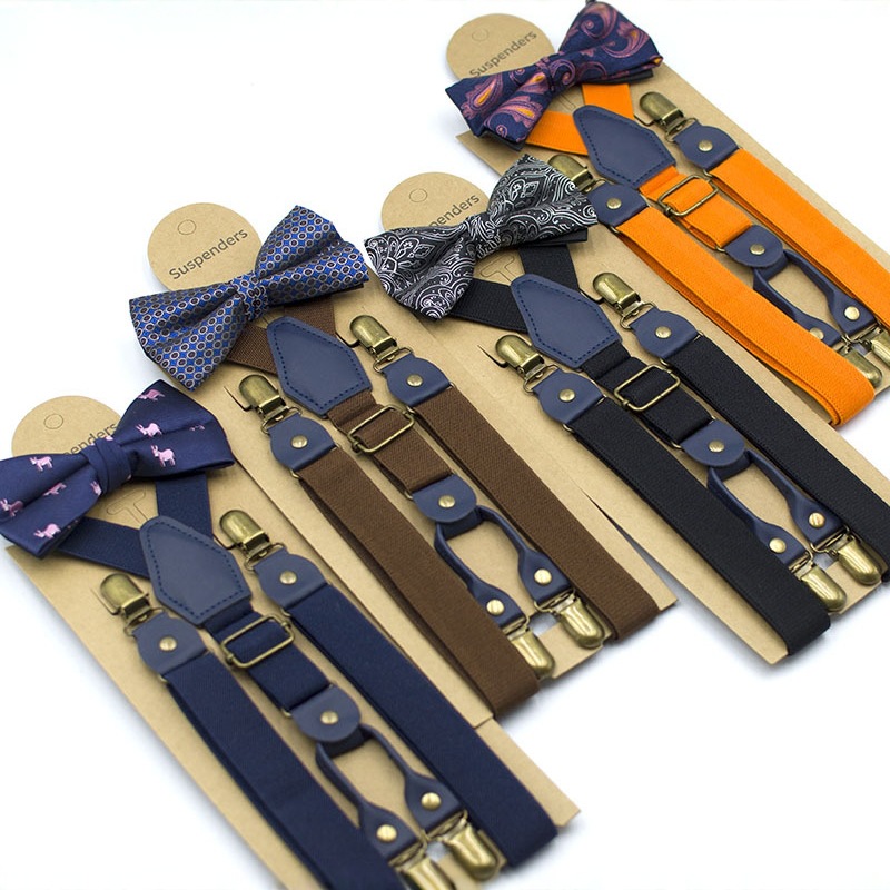 跨境货源成人时尚新款3夹吊裤带条纹男女通用4夹背带夹强力夹子