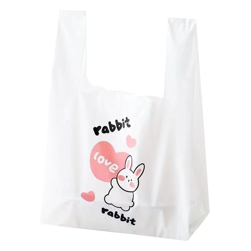 Caqui Ruyi bolsa de plástico al por mayor supermercado bolsa de embalaje de alimentos dibujos animados para el hogar lindo horneado para llevar bolsa de embalaje