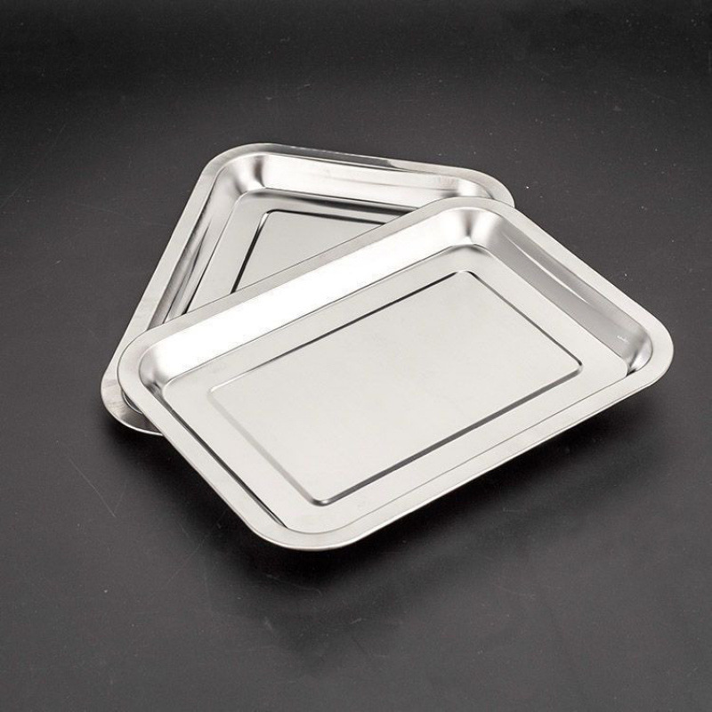 角皿304ステンレス皿長方形蒸し器焼き皿商用家庭用鉄皿料理皿トレー|undefined