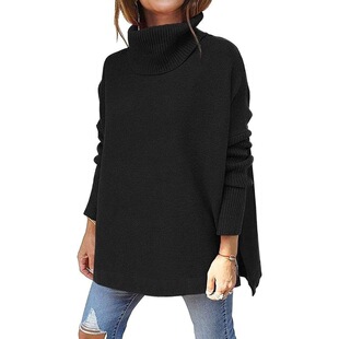 V 20695 High Neck Batwing Sleeve Sweater ���I������ë��