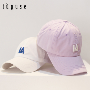 New Style Simple Letter Baseball Cap Women's Ins Trendy Brand Korean Style Spring and Summer All-match Curved Eave Sun Protection Cap for Men