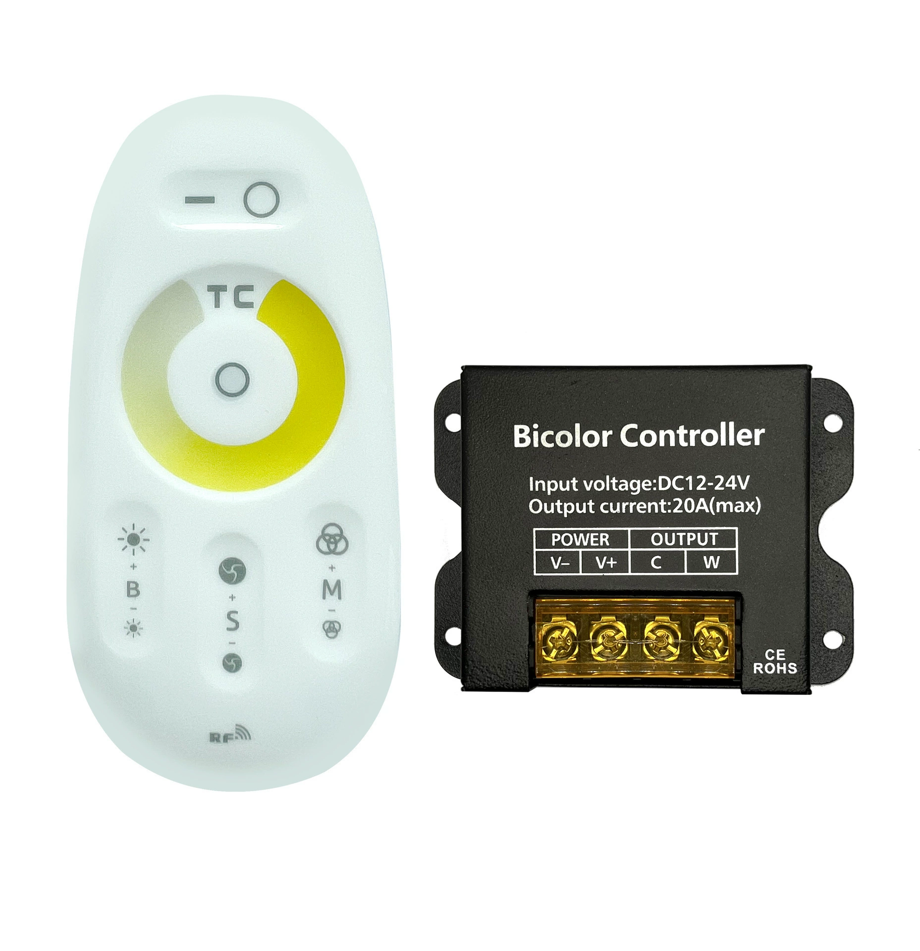 Two-color controller, touch remote control, LED light strip