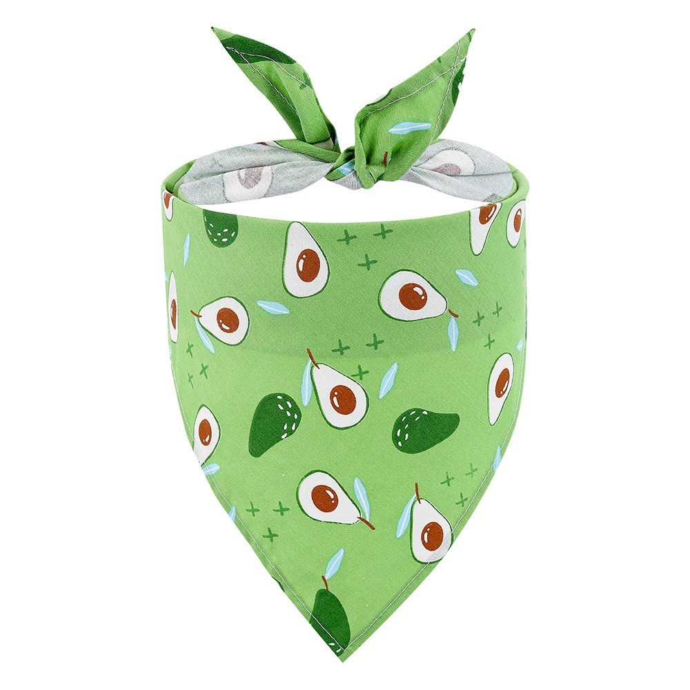 Tanpopo transfronterizo nuevo perro mascota triángulo toalla verano fruta fresca perro saliva toalla mascota bufanda
