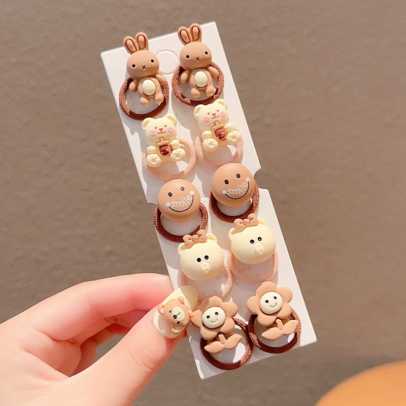 El lindo lazo para el cabello del pulgar del bebé no daña el cabello, tocado de goma para niños, tocado de niña, accesorio para el cabello de bebé de alta elasticidad