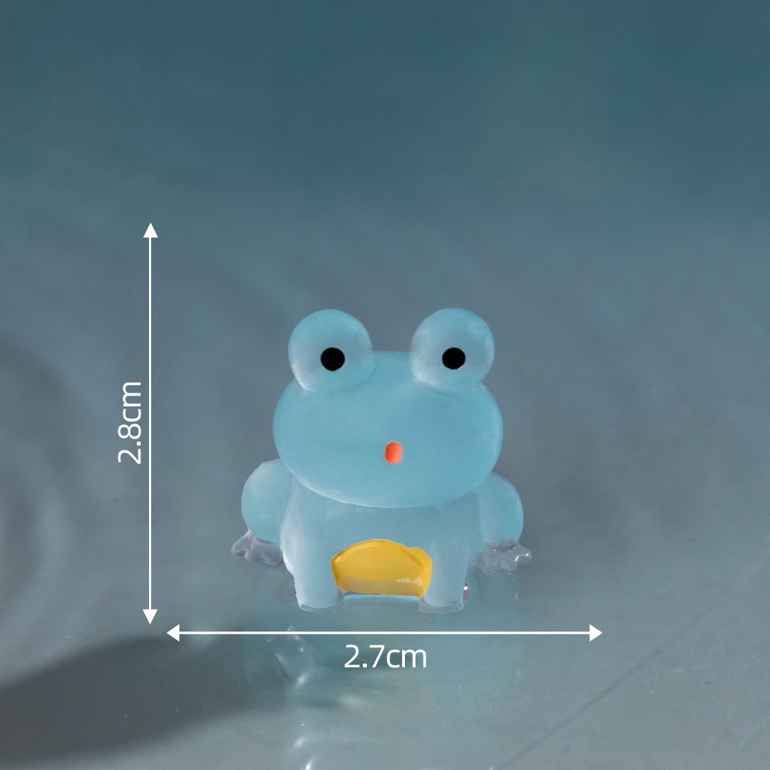 연꽃 연못 달빛 빛나는 개구리 블루