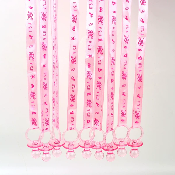 Transparent pink with ribbon