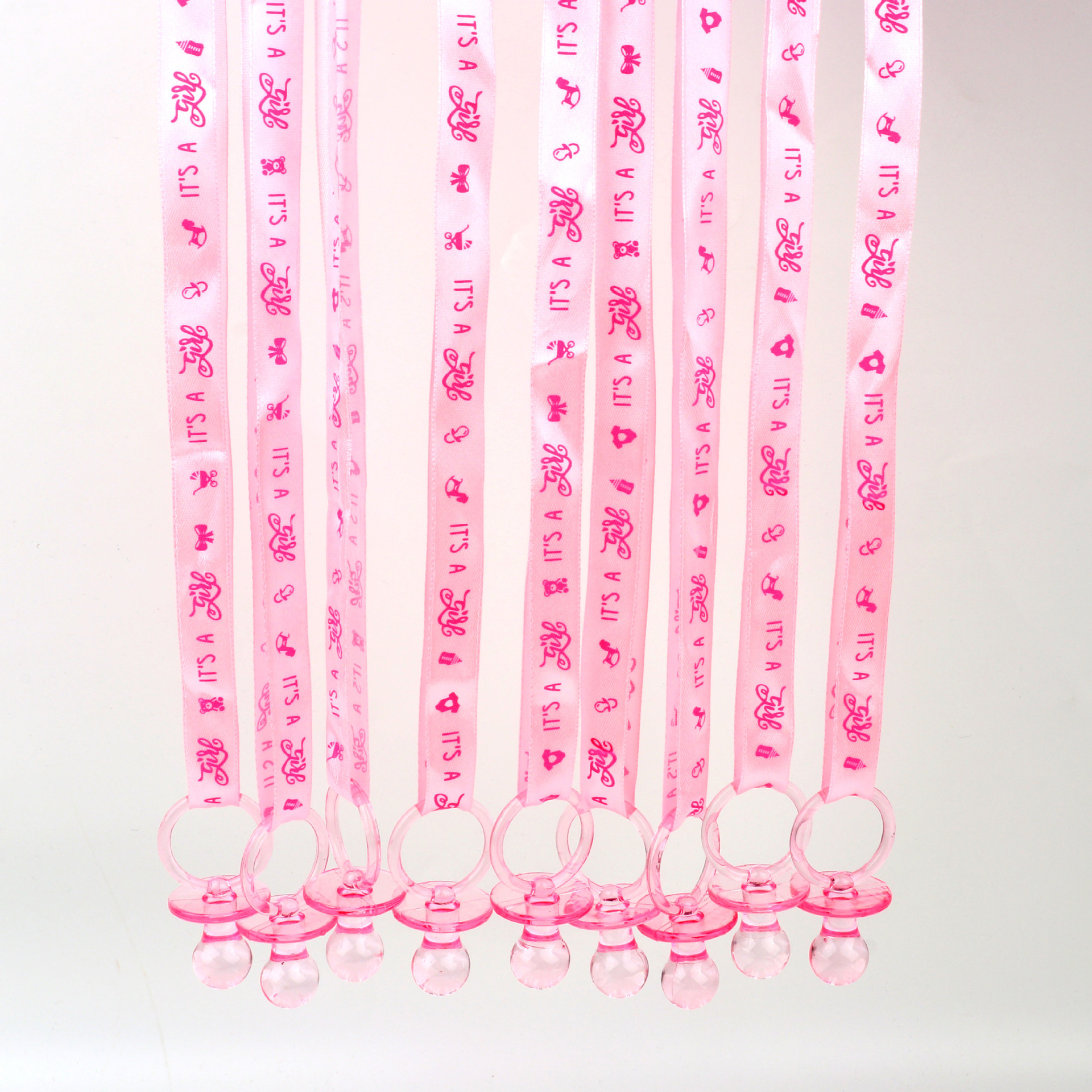 Mini chupete acrílico transparente, colgante para bautizo o regalo de baby shower, suministro para fiestas infantiles.