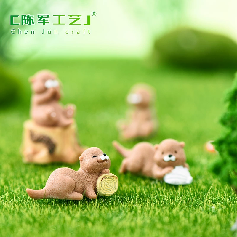 Креативная милая маленькая выдра DIY микро пейзаж студенческий подарок украшение брелок кулон сочные украшения Аксессуары