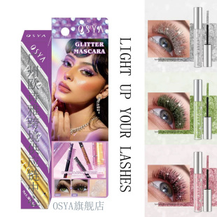 Shiny Mascara with Broken Diamonds and Shiny Cross-Border Spot Tk Amazon Temu Hot Selling Curling Thick Waterproof Non-Smudged
