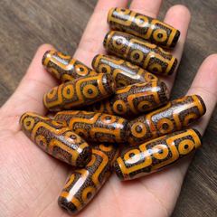 批發瑪瑙玉髓藏飾包漿牙黃九眼天珠散珠瑪瑙項鍊吊墜DIY飾品