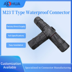 澳华AHUA M23螺丝户外灯具工业电源公母对接防水连接器