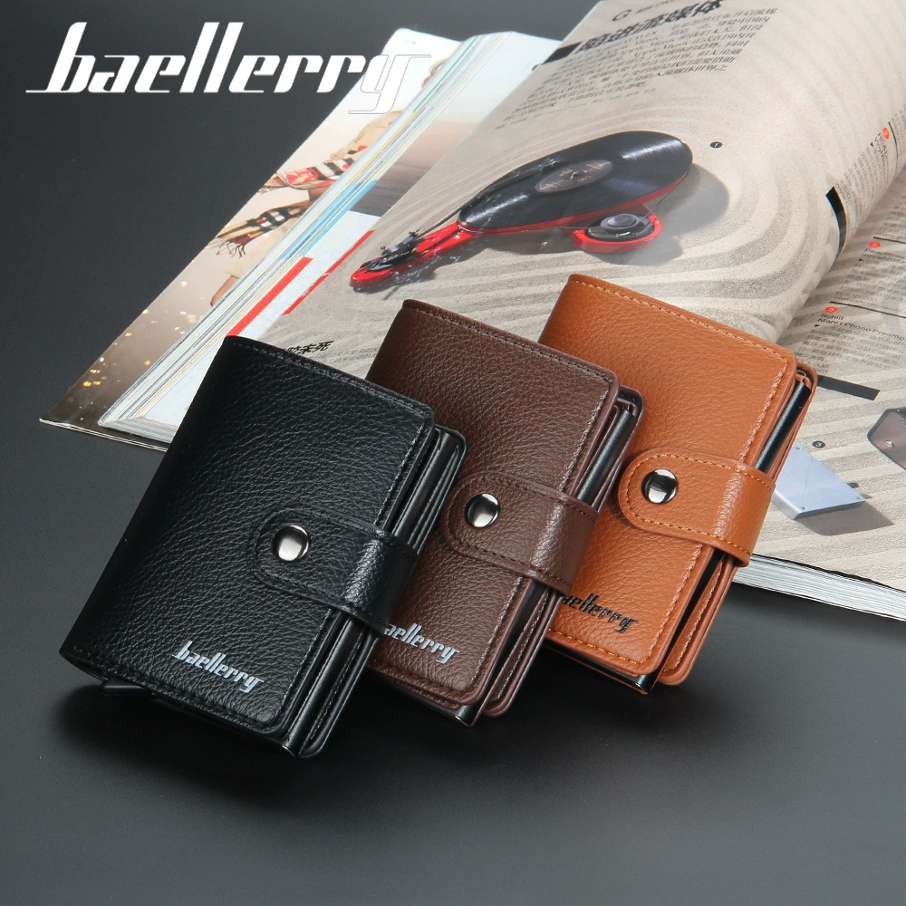 BAELLERRY анти-магнитный держатель для карт, короткая пряжка