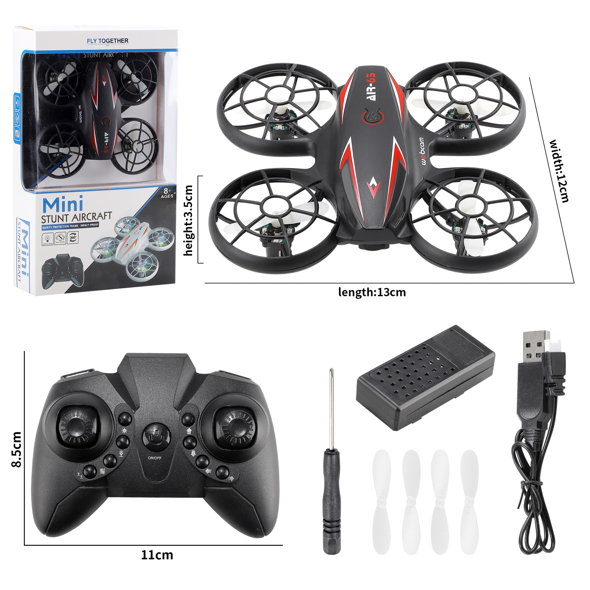 Quadcopter de Control Remoto con Evitación de Obstáculos Transfronterizo, con Mantenimiento de Altitud y Luces, Modelo de Avión de Juguete con Fotografía Aérea de Alta Definición de 2.4G.
