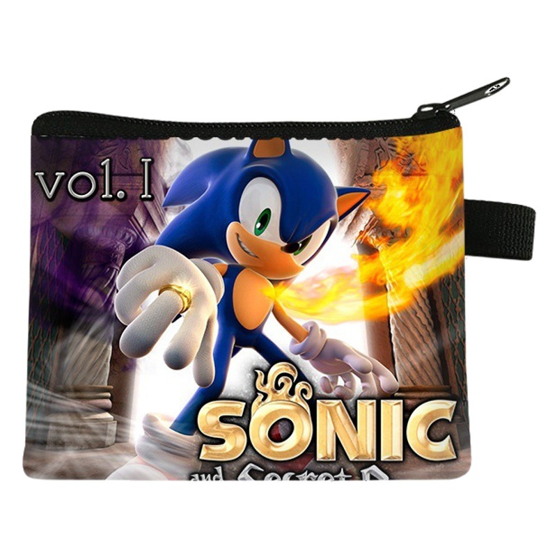 New Sonic Cartoon Coin Purse Children's Fashion Card Holder Elementary School Men and Women Cute Storage Bag Cross-Border Wholesale