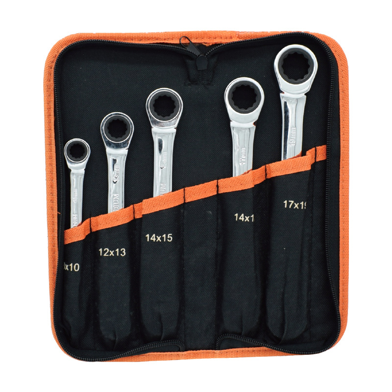 艾威博尔 356105 5件镜面双头棘轮梅花扳手组套