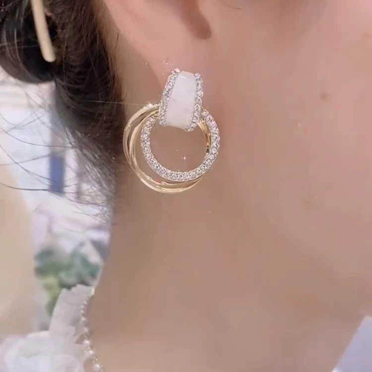 Серебряная игла, универсальные серьги, простой и элегантный дизайн, стиль высокого качества, интернет-знаменитость, оптом