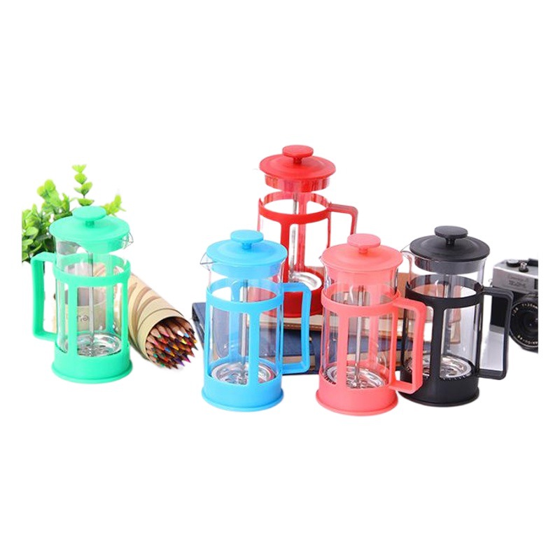Stainless Steel Filter Tea Maker, Hand-Brewed Coffee Pot, French Press Pot, Plastic Heat-Resistant High Borosilicate French Press Pot