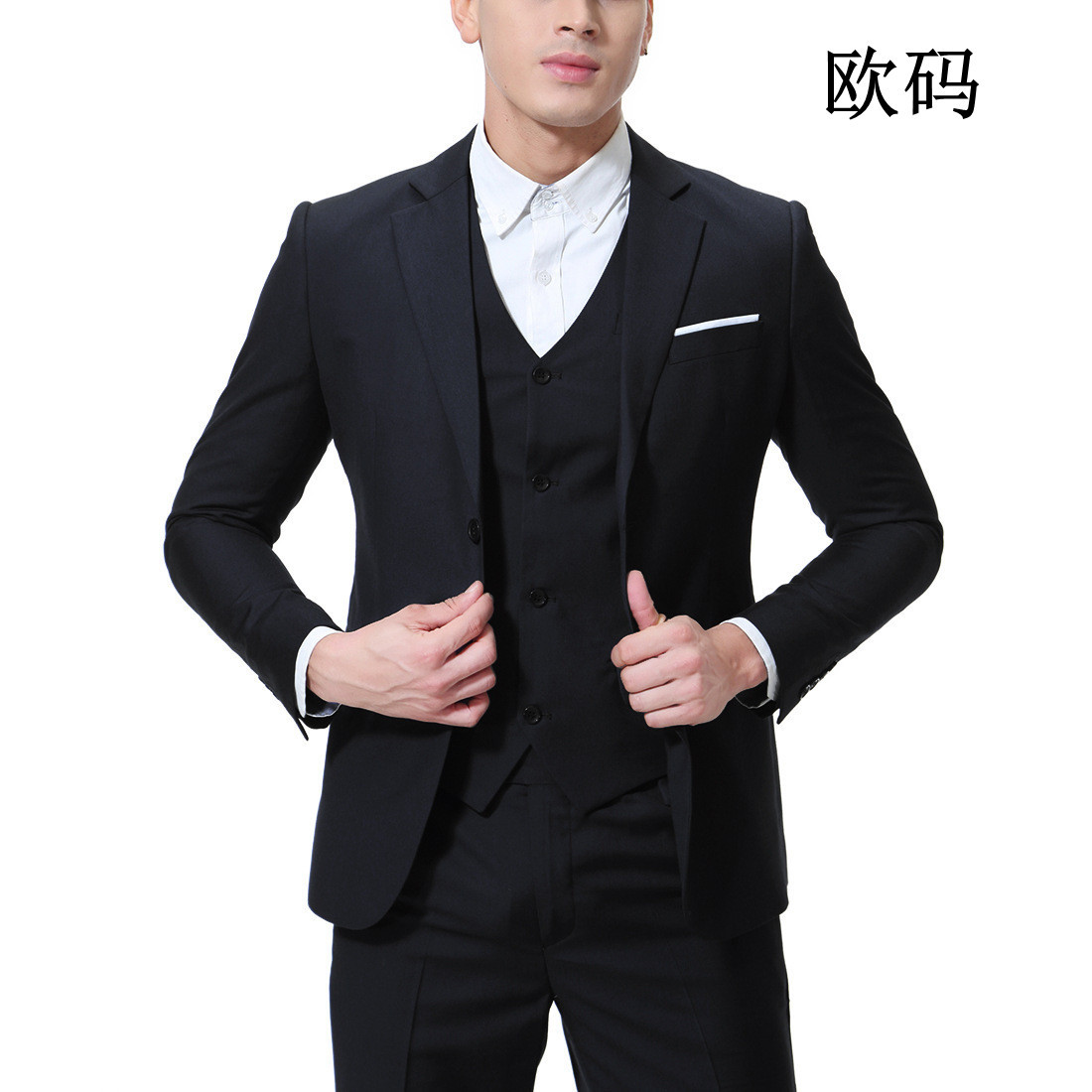 [Transfronterizo en stock] Amazon traje de traje casual Caballero de los hombres chaqueta de traje casual de los hombres más el tamaño